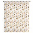 thumbnail image 2 of Orange Botanical Sheer Curtains 45 Inches Long, Vintage Blossom Floral Wildflower Light Filering Curtains, Breathable Simi Curtain Privacy Drapes for Kitchen Bathroom Small Window Treatment, 2 of 9