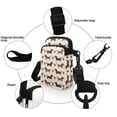 thumbnail image 5 of HELLHERO Cow Santa Double Layer Travel Crossbody Purse for Women Outdoor Travel Women Messenger Bag Polyester 4.33"x1.97"x7.09", 5 of 7
