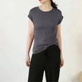 thumbnail image 4 of Levmjia Womens Pajama Set Modal Solid Color Short Sleeve and Pants Sleepwear Loose Comfortable 2 Piece Pajamas Home Soft Nightwear Set Summer, 4 of 5