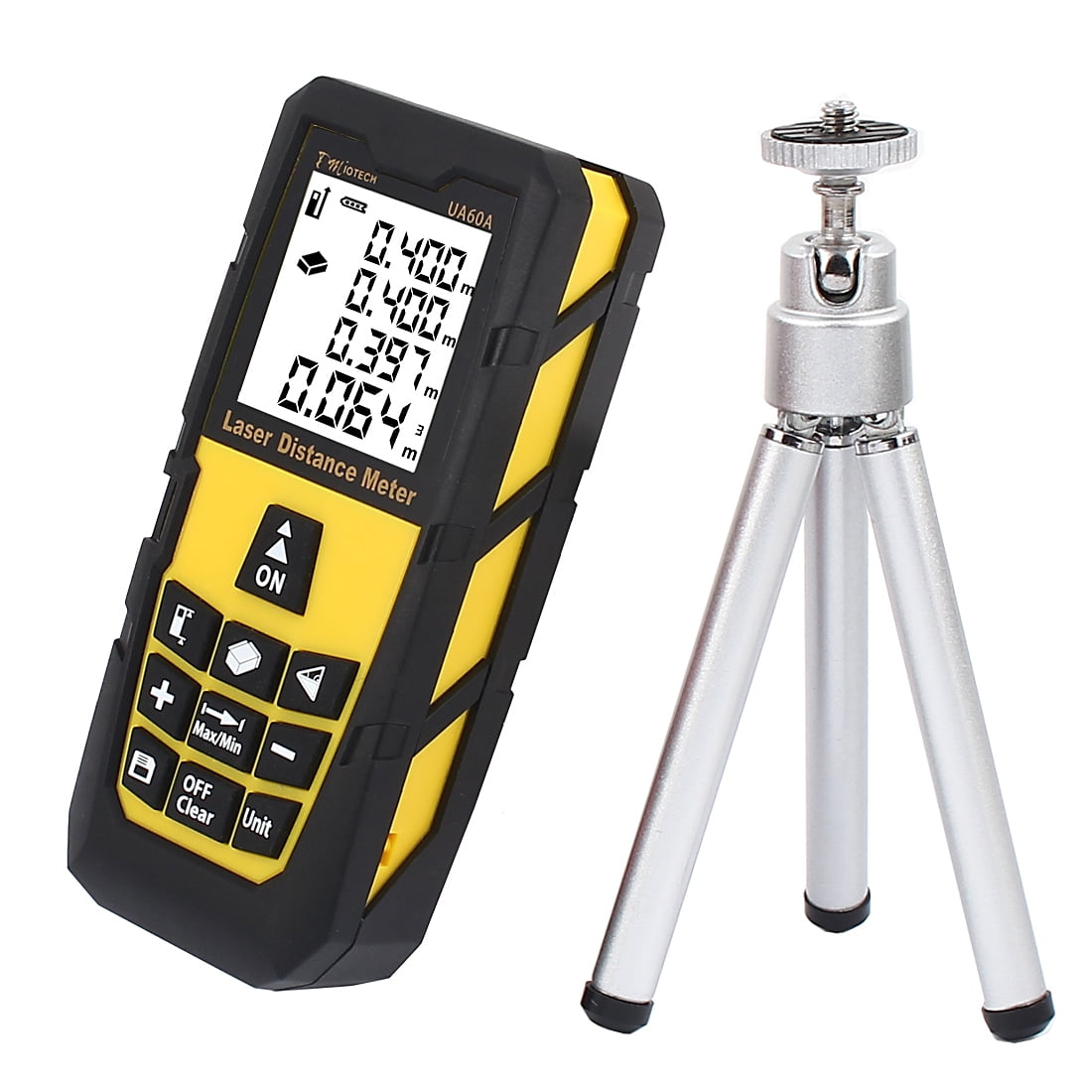 196ft 60M Digital Laser  Measure Rangefinder Yellow w Tripod