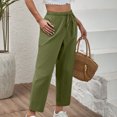 thumbnail image 5 of Zuesphe Womens Pants Casual Women Capri Pants for Summer Short Womens Flowy Pants Boho Petite Womens Cargo Pants High Waisted with Pockets, 5 of 5