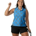 thumbnail image 4 of Hot Dog Sleeveless Golf Shirts For Women Moisture Wicking Sports V-Neck Polo Lightweight Quick Dry Womens Tank Tops 3XL, 4 of 9