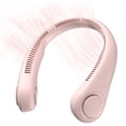thumbnail image 1 of Ventilador de cuello portátil, ventilador sin aspas manos libres, ventilador personal portátil alimentado por batería de 4000 mAh, ventilador USB, 3 velocidades - rosa, 1 of 5