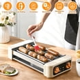 thumbnail image 3 of Teqhome 3 In 1 Electric Hot Dog Roller Machine Electric Hot Dog Cooker Grill & Griddle Smokeless Non-Stick 3 Temp Levels Indoor Outdoor for BBQ Sausages Burgers Vegetables, 3 of 15