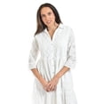 thumbnail image 4 of Vestido camisero bordado Roman Fahion /Juvenil, 003 (Blanco) blanco EG, 4 of 5