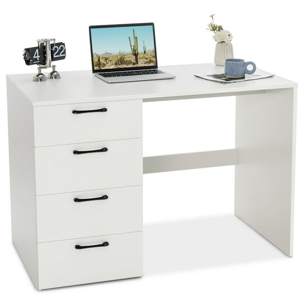 Gymax Computer Desk Study Writing Workstation Vanity Table Home Office ...