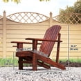 thumbnail image 2 of Outsunny Classic Adirondack Chair with Cup Holder for Backyard Brown, 2 of 8