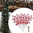 thumbnail image 3 of Runquan 6 Pieces Christmas Red Berries Stems for Holiday Valentines Home Decorations, 3 of 7