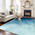 thumbnail image 2 of 5'x7' Area Rugs for Living Room Bedroom, Blue Ombre Washable Rug Carpet Runner Indoor Outdoor, Coastal Beach Modern Abstract Art Non Slip Floor Mats Area Rug for Kitchen, Nursery, 2 of 8