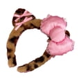 thumbnail image 4 of Diadema con orejas de Hello Kitty súper linda para niños, mascarilla de maquillaje para lavado de cara con estampado de leopardo, diadema con lazo lindo, lindo, lindo, tarjeta, 4 of 4