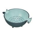 thumbnail image 2 of Double Rotating Draining Basket, Kitchen Colander With Dual Layer Strainer, Fruit And Vegetable Washing Bowl, Plastic Dishwashing Basket For Home Storage And Cleaning, 2 of 6