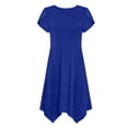 thumbnail image 7 of Horkkom Midi Dresses for Women Summer Short Sleeve Dress Casual A Line Pleated Dress with Pocket S, 7 of 7