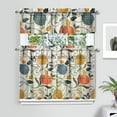 thumbnail image 2 of Boho Country Curtains 36 Inch - 3 Panel Rustic Farmhouse Set with Vintage Blooming Botanicals, Rod Pocket Kitchen Window Drapes for Cottage Decor, 2 of 6