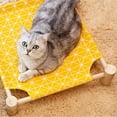 thumbnail image 5 of Wooden Cat Hammock Elevated Cooling Bed Portable Pet Cot with Washable Cotton Sheets Pine Pet Bed for Cats and Small Dogs | Easy to Assemble, 5 of 5