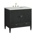 thumbnail image 7 of James Martin Vanities 36" Vanity, Bright White w/ 3 CM Ethereal Noctis Quartz Top, 7 of 7