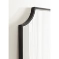 thumbnail image 3 of Kate and Laurel Travis Modern Scalloped Arch Wall Mirror, 26 x 28, Black, Decorative Scallop Arched Bathroom Mirror for Over Sink or for Use as Living Room Wall Decor Accent, 3 of 8