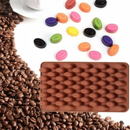 

ZOYONE 55 Mini Coffee Bean Silicone Mould Cake Chocolate Jelly Candy Soap Baking Mold