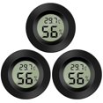 thumbnail image 1 of 3 Pack Hygrometer Thermometer Digital Lcd Monitor Humidity Meter Gauge For Humidifiers Dehumidifiers Babyroom, 1 of 5