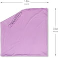 thumbnail image 2 of 18" x 18" Throw Pillowcases (Cover Only) - 85/15 Nylon, Spandex - Luxurious, Silky, Stretchy & Soft - 1 Pcs Solid Color - A Perfect Choice for Couch Chairs Sofa Bed Adult or Kids Bedroom, Purple, 2 of 7