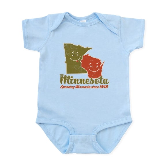 CafePress - MN: Spooning WI Infant Bodysuit - Baby Light Bodysuit, Size Newborn - 24 Months