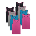 thumbnail image 1 of Buyless Fashion Débardeur Sans Étiquette pour Filles Col Rond en Coton avec Bordure et Sangle (Lot de 8), 1 of 8