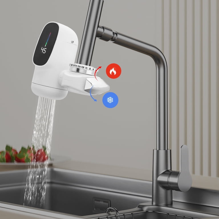 Immersion Water Heater – 2500W Thermostatic Element, 304 Stainless Steel Cover, Auto Shutoff, Heats 5 Gallons In Minutes, For Tubs, Buckets, Pools
