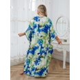 thumbnail image 3 of Edolynsa Kaftan Cover up Dresses for Women Long Caftan Loungewear Beachwear Summer Resort Outfits Casual Night Gown, 3 of 10