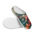 thumbnail image 3 of Fotbe Butterflies In Blooming Garden Pattern Women's Fuzzy Curly Fur Memory Foam Loafer Slippers Indoor Outdoor Slippers Winter Home Shoes-42/43, 3 of 7
