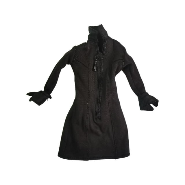 Ropa de muñeca con femenina 1/12, disfraz hecho , disfraz de para proteger de material cuero de moda para de acción , (neg
