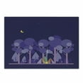thumbnail image 1 of Colorful Cutting Board, Night at Campsite Scene in the Forest Woodland Under Moon Sky, Decorative Tempered Glass Cutting and Serving Board, in 3 Sizes, by Ambesonne, 1 of 2