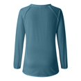 thumbnail image 4 of MHFRRA Camiseta Informal de Manga Larga con Cuello En V y Estampado Canadiense para Mujer Azul Cielo, 4 of 4