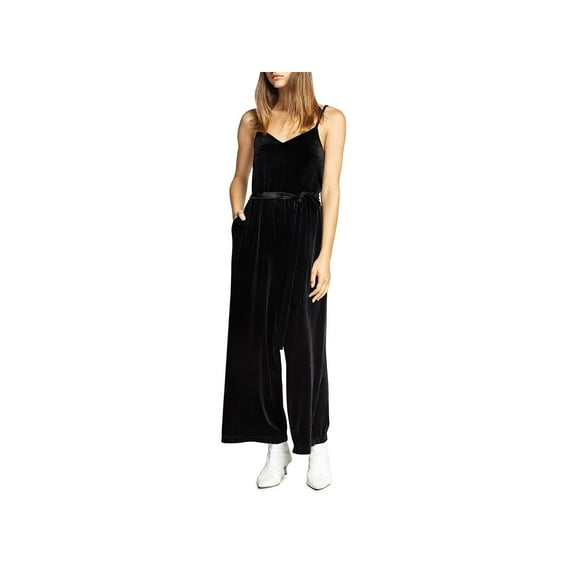 Sanctuary Clothing Womens Velvet Jumpsuit, Black, Large