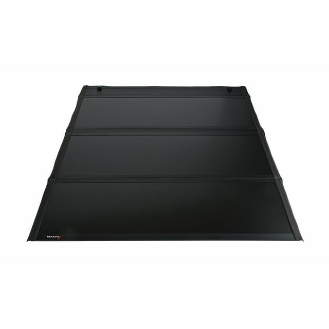 TrailFX Tonneau Cover TFX1701 TFX Premium Flush Tri-Fold; Tri-Fold Rigide; 3 Positions de Conduite; Verrouillable avec Poignée de Hayon; Noir; Aluminium; avec Tapis sous les Panneaux