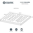 thumbnail image 4 of Colchoneta de Memory Foam con Gel, Sobrecolchón Topper 7 Zonas de Presion, Confort Acolchado, Cama Suave, Soporte Premium para Espalda, Protector de colchones 5 cm (Matrimonial, Azul), 4 of 6