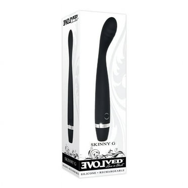 Evolved Skinny G Rechargeable Silicone Slimline G-Spot Vibrator Black