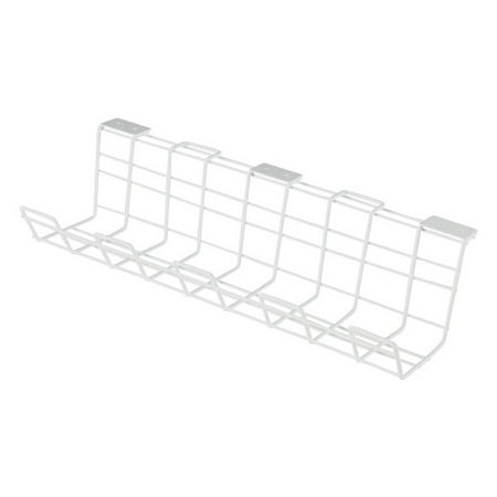 LEORX Durable White Cable Patch Board Rack Made from Iron for Under Desk Cable Management