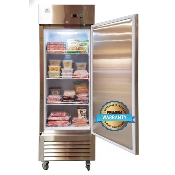 Cooler Depot 20 Cu.ft Commercial Reach-In Upright Freezer, Stainless Steel