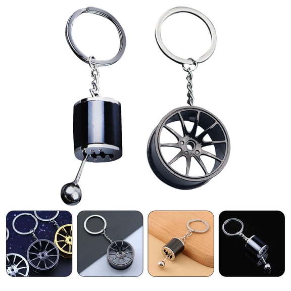 ELAYARD 2-Pack Multi-Color Car Keychain Set, Shifter Key for Men, Stylish and Practical Accessories