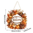 thumbnail image 2 of Small Fall Wreath, Welcome Sign, Autumn Door Decor for Front Door | Cute welcome fall wreath for front door, wall, office, entryway, and indoor outdoor autumn harvest decor. B, 2 of 6