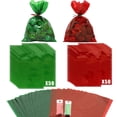 thumbnail image 4 of Bolsas de celofán para regalos AnapoliZ, 100 unidades, mezcla colores navideños, 4 of 5