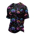 thumbnail image 2 of Mens Halloween Shirt Crewneck Halloween Graphic Tees Short Sleeve Tops Casual Halloween Shirts Costumes for Men, 2 of 5