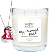 Jackpot Candles Peppermint Bark Jewelry Necklace Candle