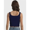 thumbnail image 3 of Tank Top for Women Square Neckline Sleeveless Trendy Sexy Tops Slim Fitted Summer Yoga Tops, 3 of 4