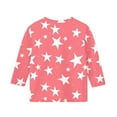 thumbnail image 5 of Ugoldhm Girls Blouses Round Neck Star Graphic Casual Tops 3/4 Sleeve Summer Fall Kids Clothes, 5 of 5