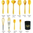 thumbnail image 2 of 11Pcs Silicone Cooking Utensils Set - Heat Resistant Kitchen Tools, Spatula, Turner, Tongs, Spoon, Whisk, BPA Free, Dishwasher Safe, Nonstick Cookware Utensils (Yellow), 2 of 2