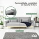 thumbnail image 4 of Sofá Cama Reclinable Para 3 Personas Poliéster Tipo Terciopelo Kingshouse gris, 4 of 8