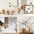 thumbnail image 4 of Pegatinas de decoración de pared con mariposas 3D, 48 piezas de mariposas negras para decoración del hogar para fiestas, cumpleaños, bodas y festivales, 4 of 5