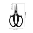 thumbnail image 2 of Uxcell Garden Scissors Floral Shears Floral Scissor Gardening Pruning Shears Black 2 Pcs, 2 of 5