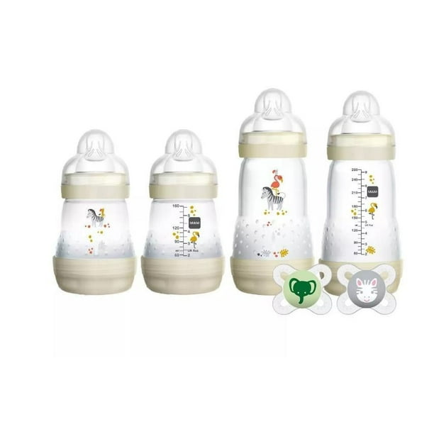 MAM 6Piece Feed and Soothe Bottle and Pacifier Gift Set, Neutral, 0+ Months, Unisex Walmart
