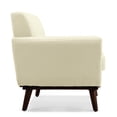 thumbnail image 3 of BELLEZE Vintage Tufted Isaiah Mid-Century Upholstered Low-Back Accent Arm Chair, Beige, 3 of 7